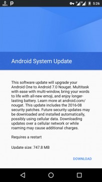 Android 7.0 Nougat is ready to be installed on Android One phones