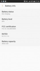 Samsung Galaxy C9 screenshot with FCC e-label and battery capacity (click for full-size image)