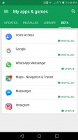 Beta tab - Google Play Store Update