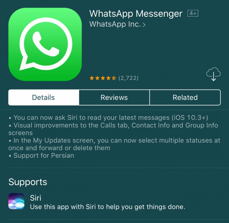 Whatsapp 更新：iOS 版本新增 Siri 閱讀訊息功能！ 1