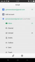 Oppo's built-in email client - Oppo R7s review