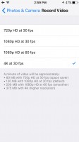 advanced settings - Apple iPhone SE review