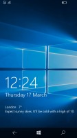 The lockscreen looks clean - Microsoft Lumia 650 review