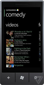 screens of Vimeo\'s official Windows Phone app