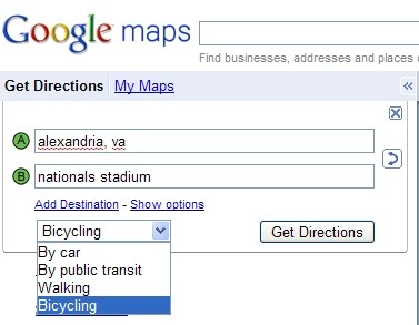 map my bike ride google maps