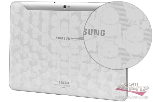 Shots showing the back of the Google I/O exclusive Samsung Galaxy 10.1 Tab with its white back