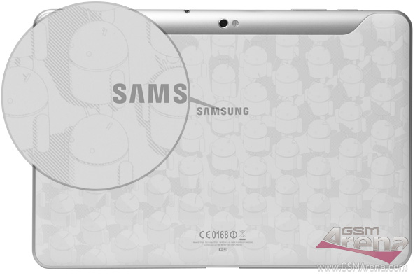 Shots showing the back of the Google I/O exclusive Samsung Galaxy 10.1 Tab with its white back