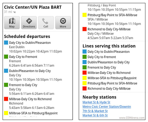 updated transit screens