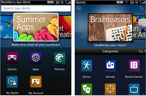 BB App World 3.0 UI><BR><STRONG><FONT size=1>A cleaner UI allows for more information on fewer screens</FONT></STRONG></p>
<p>A notification should have popped up if you’re running BB OS 5.0 or higher, to let you know it’s time to upgrade. If you still haven’t received anything give it a couple more days, or alternatively, head over to the source link to try and kick start the update yourself. Also get in touch on the comments below, we’d love to know what you think about the new look, yay or nay? Let us know.</p>
<p><a href=