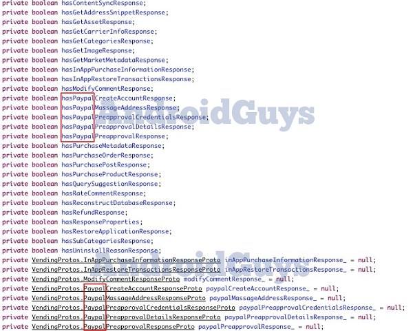 for this was found in the source code of the latest Android Market app ...