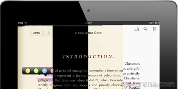 trying to show the new features on iBooks in pictorial form can get confusing