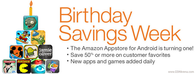 Amazon celebrate 1 year of the Appstore