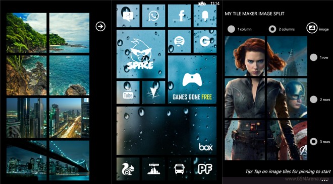 custom live tiles