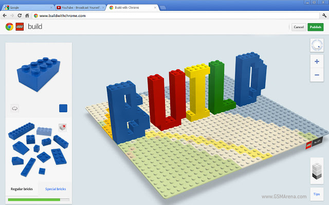 Chrome and Lego team up to build brick 