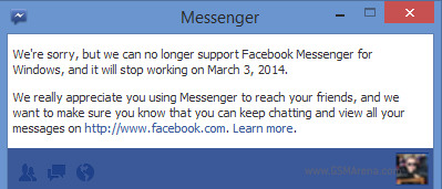 Facebook Messenger for Windows to shut down on March 3