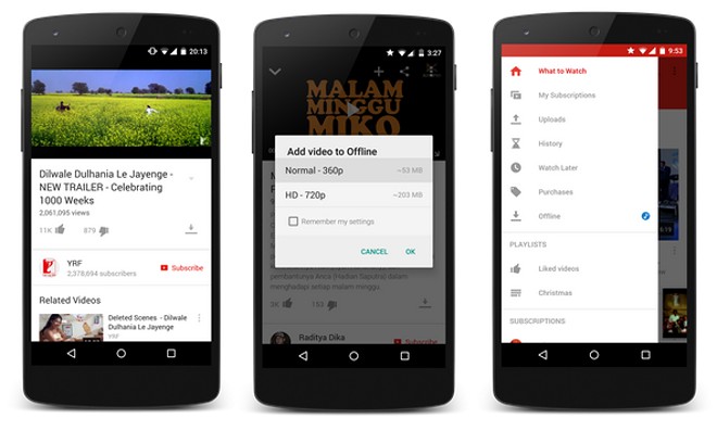YouTube for Android with offline playback but only in certain Asian markets