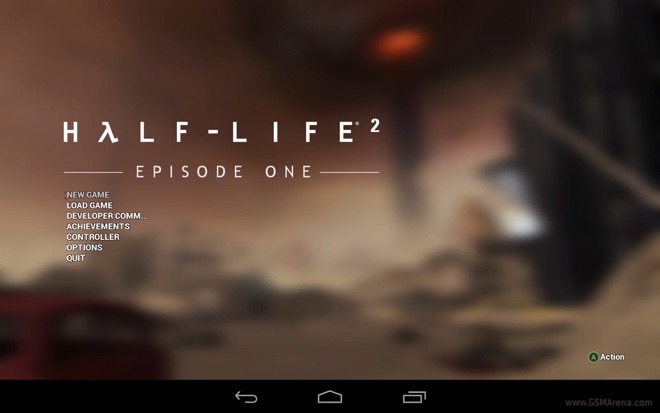 Half Life 2 can now be played on Android thanks to a developer called  Nillerusr. He made a port of the NVIDIA Tegra version of the game.  Screenshots taken from my Samsung