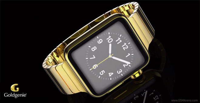 Gold apple clearance watch 24k