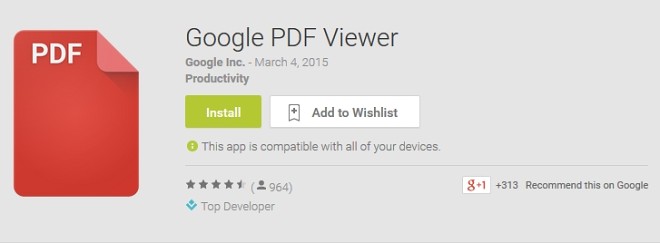 Google launched a dedicated PDF viewer on Android