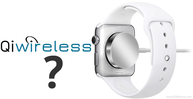 The Apple Watch charger works with Qi-enabled devices