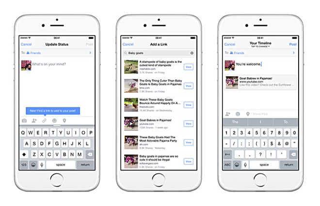 Facebook S New Add A Link Feature Lets You Easily Find And Share Web Links