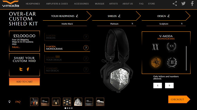 V-Moda lets enthusiasts mod $300 headphones $40,000 custom