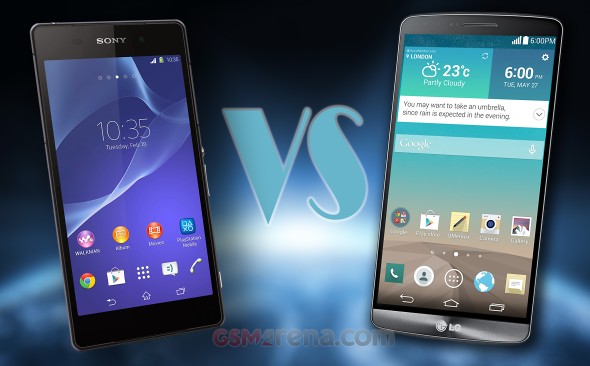 LG G3 vs. Sony Xperia Z2: Distance to impact