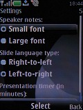 Screenshots of Nokia 6500 slide