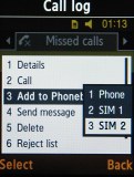 Samsung D880 screenshot