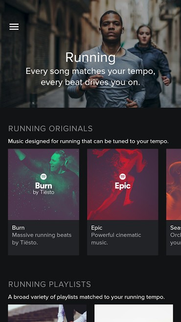 spotify running playlist tempo