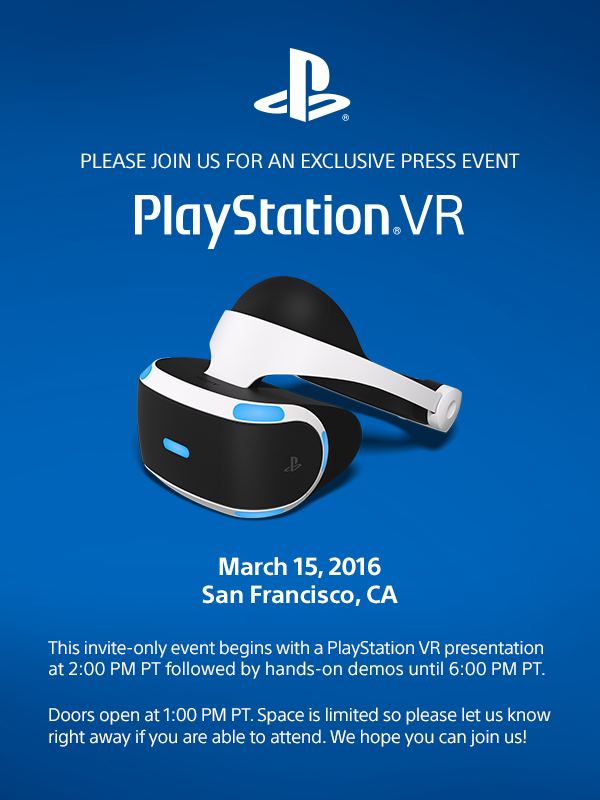 Playstation Vr Press Event Set For Next Month Invites Sent Out Gsmarena Blog