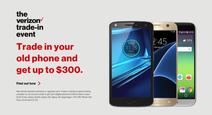 Verizon Offering Up To 300 To Those Trading In Their Old Phone Gsmarena Blog