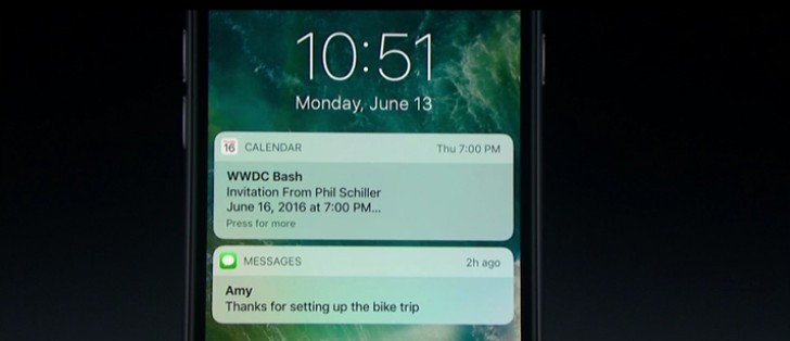 Image result for Apple's iOS 10 lock screen