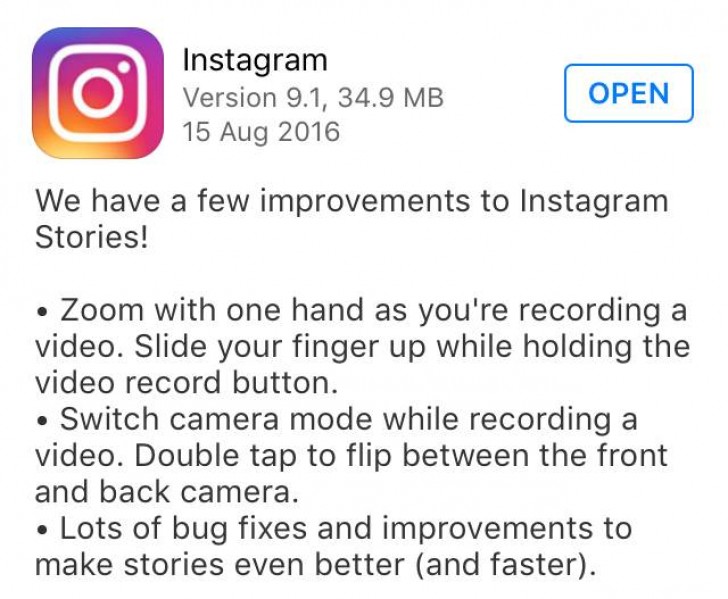 Instagram Adds Slide To Zoom Double Tap To Switch Camera In Video Gsmarena Blog