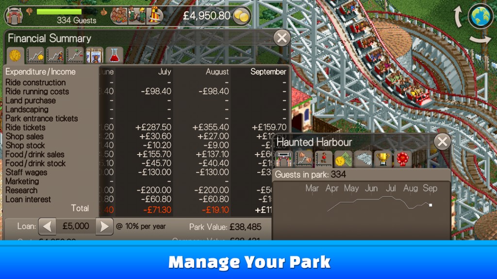 rollercoaster tycoon classic unlock all parks ios