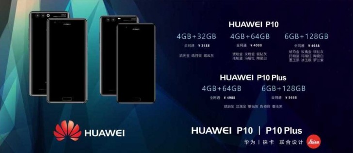 Huawei P10 And P10 Plus Versions And Pricing Leak Gsmarena Com News