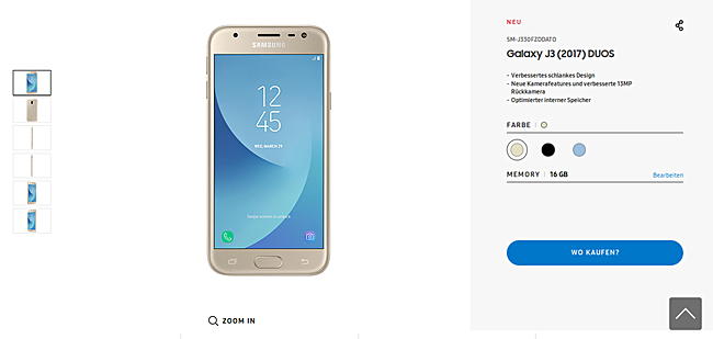 Samsung Galaxy J3 17 Arrives In Europe Gsmarena Com News