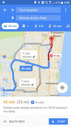 google maps travel time at different time of day