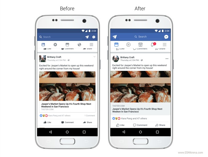 Facebook S News Feed Gets A Slight Redesign On Mobile Gsmarena Com News