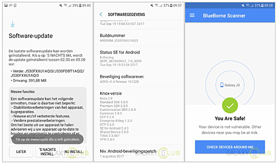 New Samsung Galaxy J5 (2017) update brings BlueBorne fix