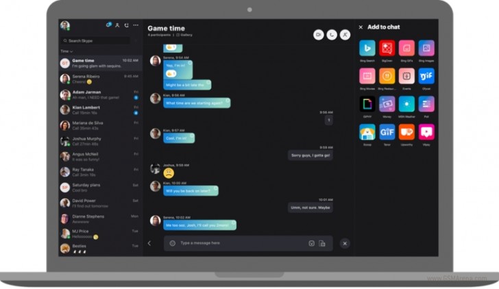 skype screenshot for mac