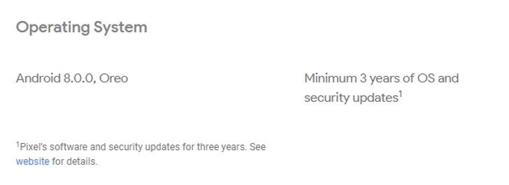 Google Pixel 2 and Pixel 2 XL will receive OS and security updates for a minimum of three years