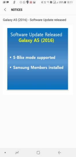 Verizon Galaxy J3 (2016) gets Nougat, Samsung Galaxy A5 (2016) gets S Bike mode,