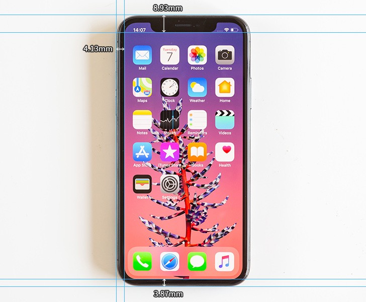 Measuring The Bezels Of The Iphone X Can Apple Win The Bezel Less War Gsmarena Com News