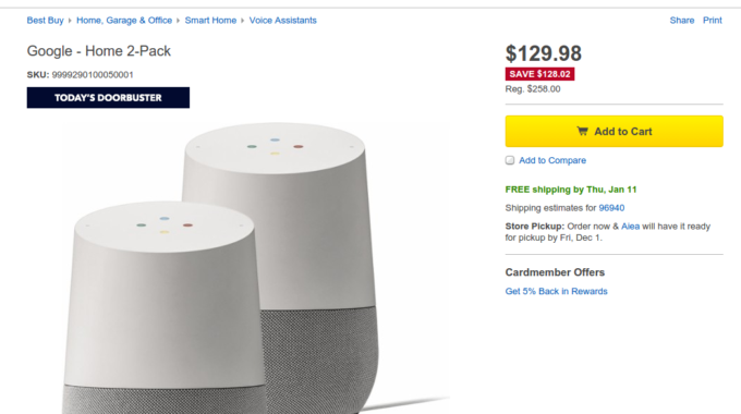 google mini home best price