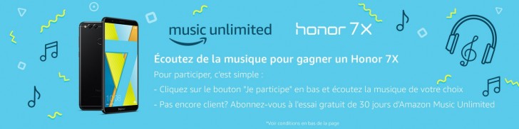 You can win one of 60 Honor 7X phones with Amazon Music Unlimited