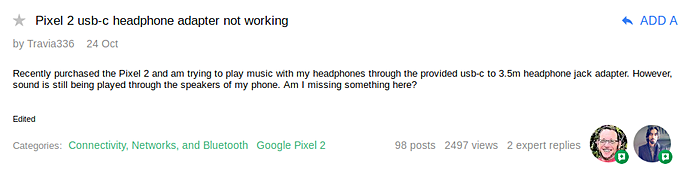 Google pixel 3 xl headphones not working