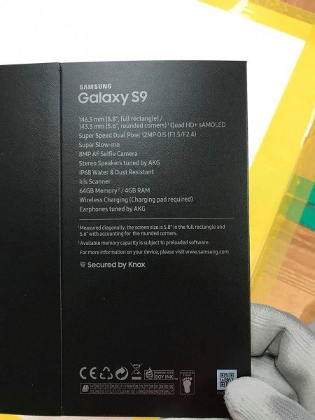 規格看光光：Samsung Galaxy S9 銷售盒提前曝光；確認配置 F1.5 / F2.4 可變動光圈相機！ 1