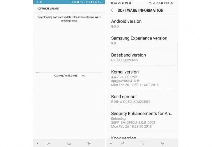 oreo update s8 plus at&t launcher