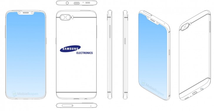 申請設計專利：Samsung 或準備推出首部劉海屏新機；100% 全面屏設計同時曝光！ 1